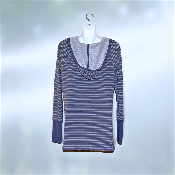 Cynthia Rowley striped hooded top - Picture 2 of 2